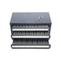 End Mill Dispenser Cabinet, Three-Drawer End Mill Organizer Cabinet for 1/8" to 1", Steel End Mill Dispenser Organizer Cabinet with Labels, 29-Compartment Stackable for End Mill Storage