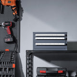 VEVOR Drill Bit Dispenser Cabinet, Three-Drawer Drill Bit Organizer Cabinet for 1mm to 13mm, Steel Drill Dispenser Organizer Cabinet with Labels, Stackable Drill Dispenser for Drill Bit Storage - Low Angle