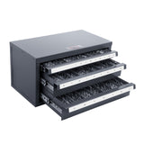 VEVOR Drill Bit Dispenser Cabinet, Three-Drawer Drill Bit Organizer Cabinet for 1mm to 13mm, Steel D