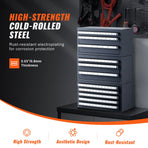 Drill Bit Dispenser Cabinet, 3 Pieces Three-Drawer for 1/16" to 1/2" & Letter Sizes A to Z, Five-Drawer Drill Bit Organizer for Wire Gauge Sizes #1 to #60, Stackable for Drill Bit Storage