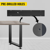 VEVOR Black Table Legs Frame Metal Dining Table Desk 600X720MM - 45-Degree Angle