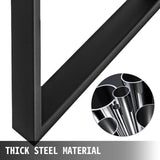 VEVOR Black Metal Table Legs Set of 2 Steel Table Legs 35x28 Inch Dining Table Legs Office Table Legs Computer Desk Legs Steel Bench Legs Country