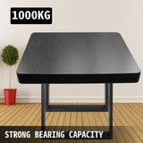 VEVOR Black Metal Table Legs Set of 2 Steel Table Legs 35x28 Inch Dining Table Legs Office Table Legs Computer Desk Legs Steel Bench Legs Country
