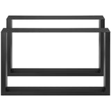 VEVOR Black Metal Table Legs Set of 2 Steel Table Legs 35x28 Inch Dining Table Legs Office Table Legs Computer Desk Legs Steel Bench Legs Country Style Table Legs DIY Furniture Legs - Extra Image