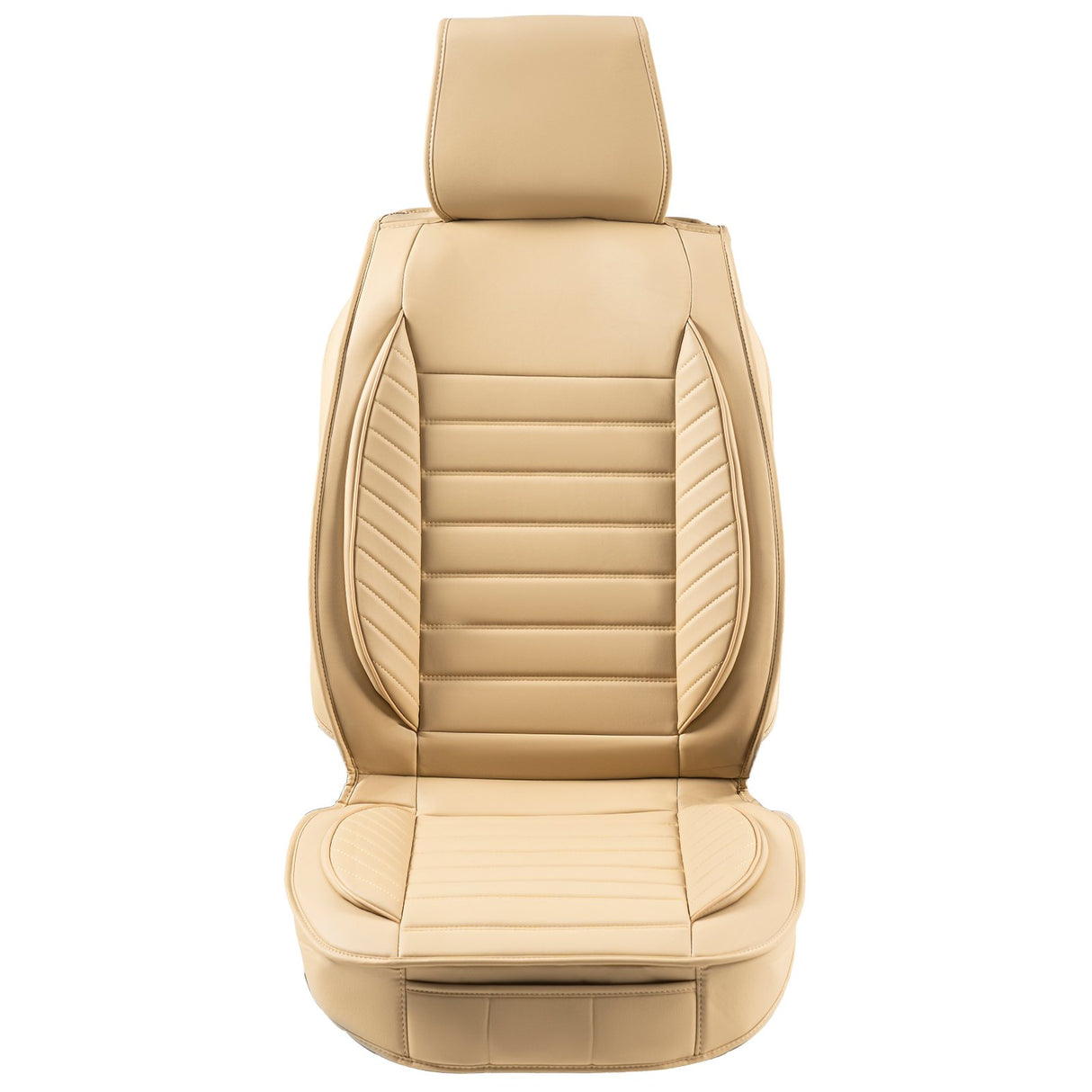 VEVOR Seat Covers, Universal Car Seat Covers Front Seats, 2pcs Faux Leather Seat Cover, Semi-enclosed Design, Detachable Headrest and Airbag
