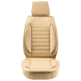 VEVOR Seat Covers, Universal Car Seat Covers Front Seats, 2pcs Faux Leather Seat Cover, Semi-enclosed Design, Detachable Headrest and Airbag Compatible, for Most Cars SUVs and Trucks Beige