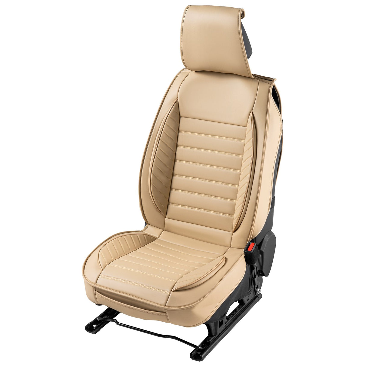 VEVOR Seat Covers, Universal Car Seat Covers Front Seats, 2pcs Faux Leather Seat Cover, Semi-enclosed Design, Detachable Headrest and Airbag