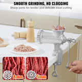 VEVOR Manual Meat Grinder Heavy Duty Cast Iron Meat Grinder & Steel Table Clamp - Side View