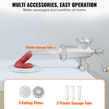 VEVOR Manual Meat Grinder Heavy Duty Cast Iron Meat Grinder & Steel Table Clamp - 45-Degree Angle