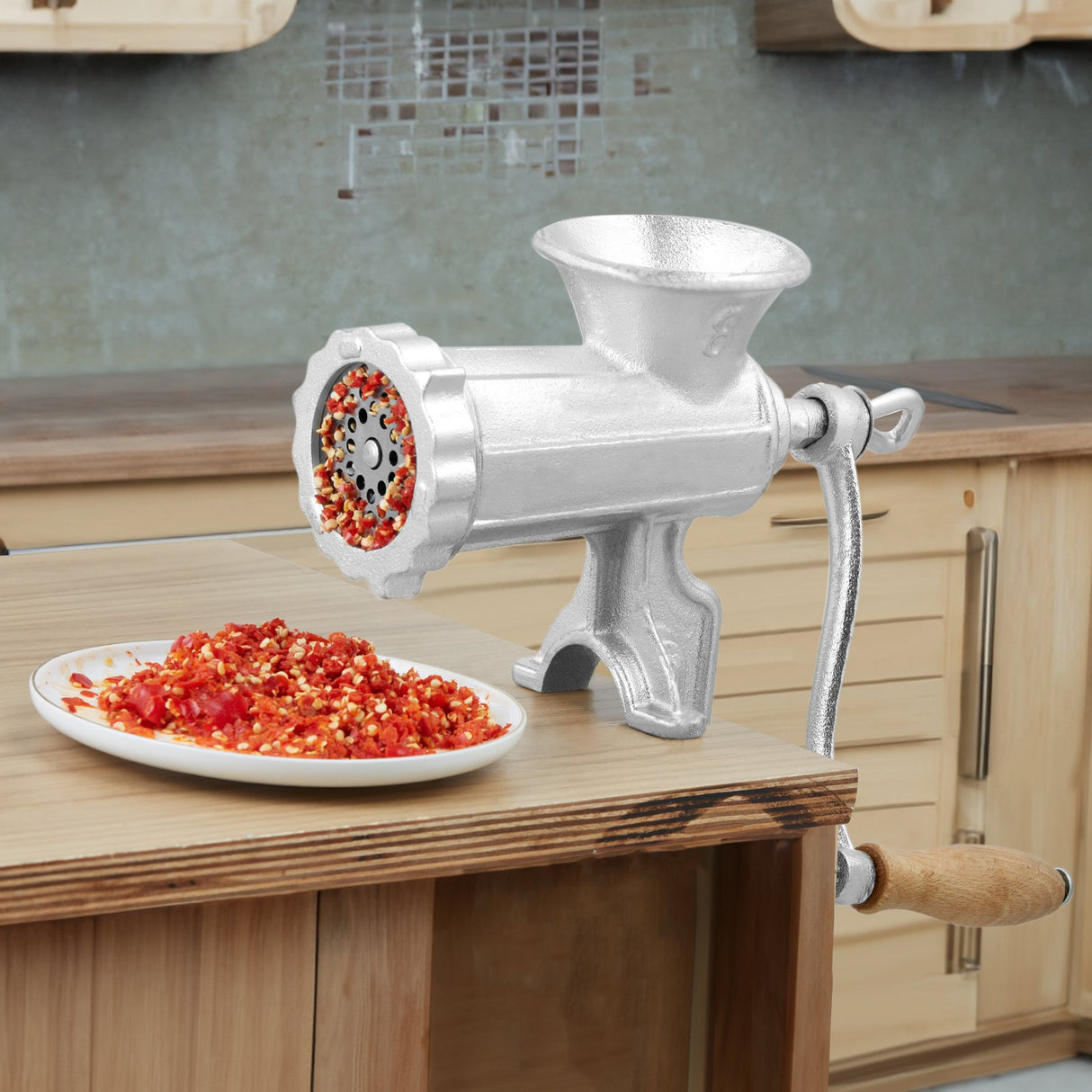 VEVOR Manual Meat Grinder Heavy Duty Cast Iron Meat Grinder & Steel Table Clamp