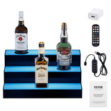 VEVOR LED Lighted Liquor Bottle Display Bar Shelf RF & App Control 406mm 3-Step - Extra Image