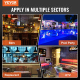 VEVOR LED Lighted Liquor Bottle Display Bar Shelf RF & App Control 406 mm 4-Step - Close-Up Angle