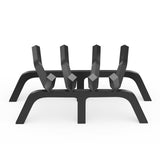 VEVOR Fireplace Log Grate, 18 inch Heavy Duty Fireplace Grate with 6 Support Legs, Solid Powder-coated Steel Bars, Log Firewood Burning Rack Holder