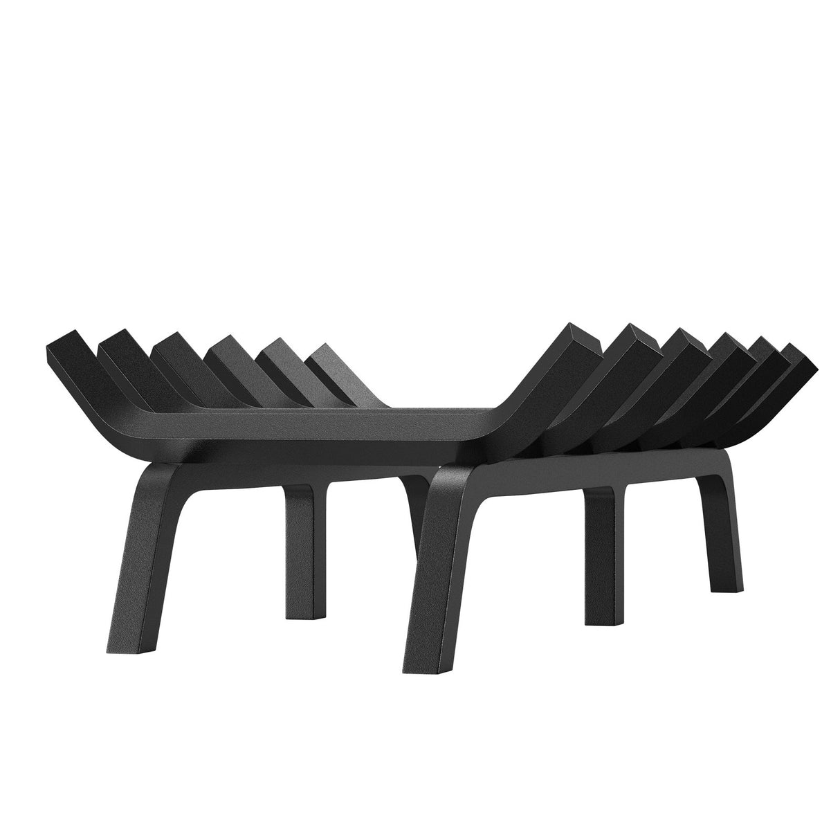 VEVOR Fireplace Log Grate, 685.8mm Heavy Duty Fireplace Grate with 6 Support Legs, 19.05mm Solid Powder-coated Steel Bars, Log Firewood Burning Rack Holder for Indoor and Outdoor Fireplace