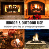 VEVOR Fireplace Log Grate, 762mm Heavy Duty Fireplace Grate with 6 Support Legs, 19.05mm Solid Powder-coated Steel Bars, Log Firewood Burning Rack Holder for Indoor and Outdoor Fireplace - Rear View