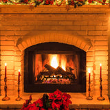 VEVOR Fireplace Log Grate, 762mm Heavy Duty Fireplace Grate with 6 Support Legs, 19.05mm Solid Powder-coated Steel Bars, Log Firewood Burning Rack Holder for Indoor and Outdoor Fireplace - Low Angle