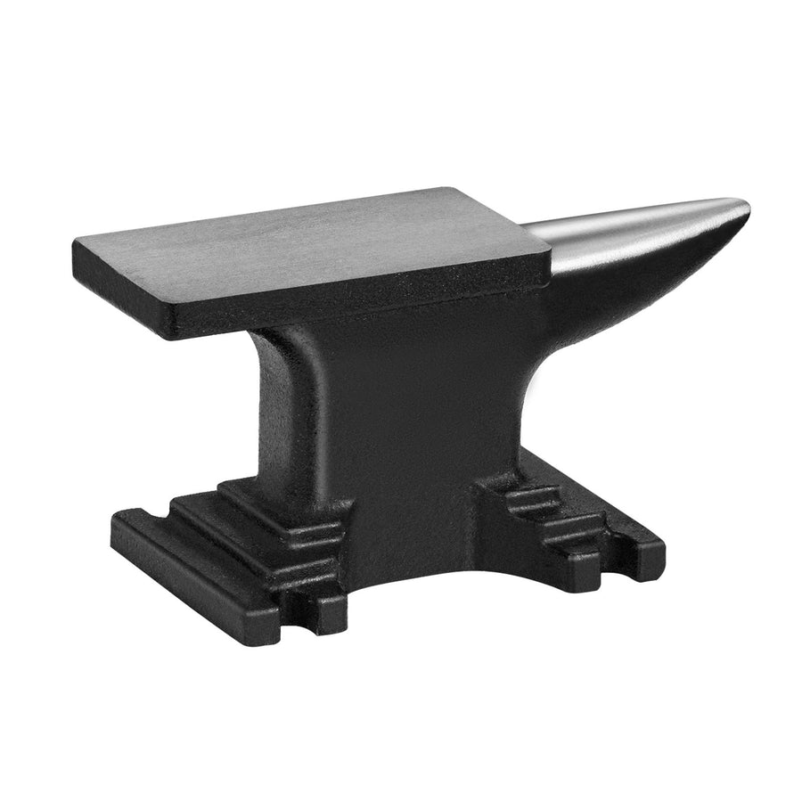 Single Horn Anvil, 8.8Lbs Cast Steel Anvil, High Hardness Rugged Round Horn Anvil Blacksmith, Compact Design and Stable Base, Forge Tools and Equipment, Metalsmith Tool for Bending and Shaping