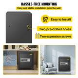 VEVOR Safe Box, 1.7 CU.FT Fingerprint Safe Box for Money with 2 Keys & Digital Keypad, Q235 Steel Safe Box for Storing Cash, Jewelry, Pistols, Documents, Watches in Home & Office & Hotel - Rear View