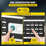 VEVOR Safe Box, 2.1 CU.FT Fingerprint Safe Box for Money w/ 2 Keys & Digital Keypad, Q235 Steel Safe Box for Storing Cash, Jewelry, Pistols, Documents, Watches in Home & Office & Hotel - Front View