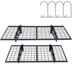 Garage Storage Shelving, 2 Pack, 122 x 61 cm Heavy Duty Garage Shelves Wall Mounted, 502 lbs Load Capacity(Total) Garage Storage Rack Floating Shelves, Suitable for Shop, Shed, Garage Storage