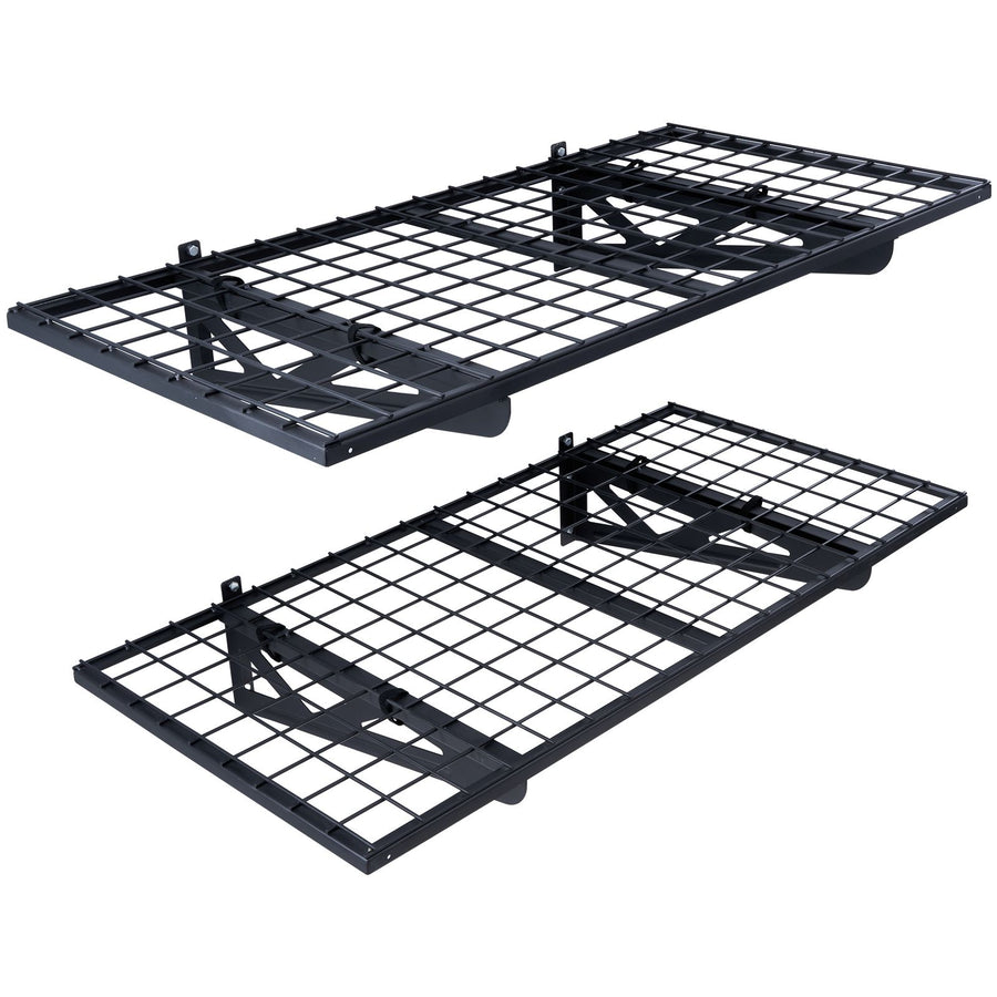 Garage Storage Shelving, 2 Pack, 122 x 61 cm Heavy Duty Garage Shelves Wall Mounted, 502 lbs Load Capacity(Total) Garage Storage Rack Floating Shelves, Suitable for Shop, Shed, Garage Storage