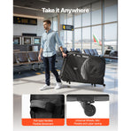 Bike Travel Bag, Transport Universal Bicycle Storage Case Bag with TSA Lock, Support Plates, Protection and Fork Mount Stabilisation, Bicycle Case Max. Wheelbase 130 cm for Airplane, Outdoor Use