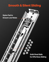 VEVOR 1 Pair 18-60 in Soft-Close Drawer Slides Ball Bearing Full Extension