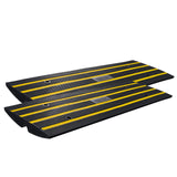 VEVOR Curb Ramp, 2 Pack, 6.5 cm Rise, Rubber Driveway Ramps, Heavy Duty 15 tons Weight Capacity Thre