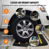 VEVOR Curb Ramp, 2 Pack, 6.5 cm Rise, Rubber Driveway Ramps, Heavy Duty 15 tons Weight Capacity Thre