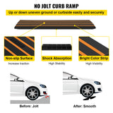 VEVOR Curb Ramp, 2 Pack, 6.5 cm Rise, Rubber Driveway Ramps, Heavy Duty 15 tons Weight Capacity Thre