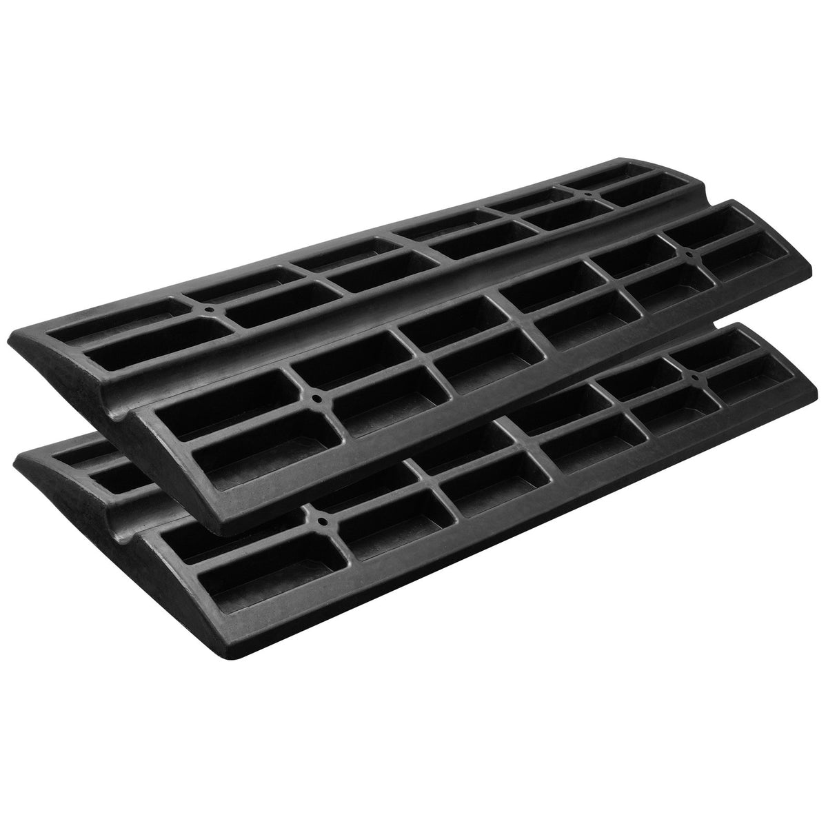 VEVOR Curb Ramp, 2 Pack, 6.5 cm Rise, Rubber Driveway Ramps, Heavy Duty 15 tons Weight Capacity Thre