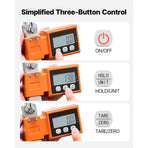 Digital Crane Scale, 1100 lbs/500 kg Max Capacity, Heavy Duty Industrial Hanging Scale with Cast Aluminum Case & LCD Display, 100 g Division & 3 Unit Switch, Auto-Off Setting for Garage