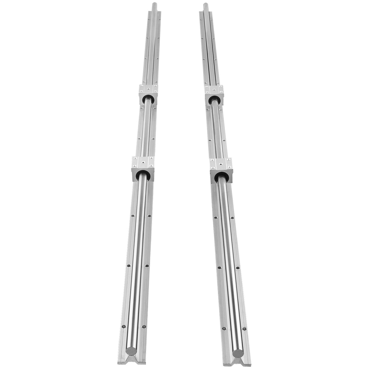 VEVOR Linear Guide Rail Set, SBR20 1500mm, 2 PCS 59 in/1500 mm SBR20 Guide Rails and 4 PCS SBR20UU Slide Blocks, Linear Rails and Bearings Kit for