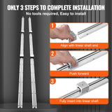VEVOR Linear Guide Rail Set, SBR20 2200mm, 2 PCS 86.6 in/2200 mm SBR20 Guide Rails and 4 PCS SBR20UU Slide Blocks, Linear Rails and Bearings Kit for Automated Machines DIY Project CNC Router Machines - Rear View