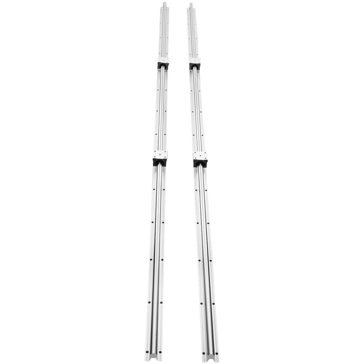 VEVOR Linear Guide Rail Set, SBR20 2200mm, 2 PCS 86.6 in/2200 mm SBR20 Guide Rails and 4 PCS SBR20UU Slide Blocks, Linear Rails and Bearings Kit for
