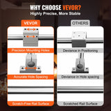 VEVOR Linear Guide Rail Set, SFC20 1200mm, 2 PCS 47.2 in/1200 mm SFC20 Guide Rails 4 PCS SC20 Slide Blocks 4 PCS Rail Supports, Linear Rails and Bearings Kit for Automated Machines CNC DIY Project - Top-Down View