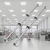 VEVOR Linear Guide Rail Set, SFC20 1200mm, 2 PCS 47.2 in/1200 mm SFC20 Guide Rails 4 PCS SC20 Slide Blocks 4 PCS Rail Supports, Linear Rails and Bearings Kit for Automated Machines CNC DIY Project - Close-Up Angle