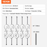 VEVOR Staircase Metal Balusters, 44'' x 1/2