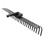 Tow Behind Landscape Rake, 1.5m Tow Dethatcher with 21 Steel Coil Tines, Lawn Dethatcher Rake Attaches to 1.2m or 15m Toolbars and 3-point Suspension Systems, for Leaves, Pine Needles, and Grass