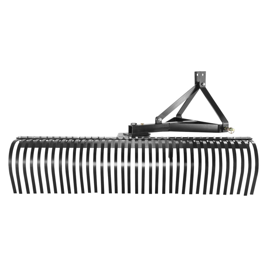 Tow Behind Dethatcher, 1.8m Tow Dethatcher with 36 Steel Tines, 3-Point Lawn Dethatcher Rake with Attachments for Tractor, Landscape Rake for Garden, Farm, Grass