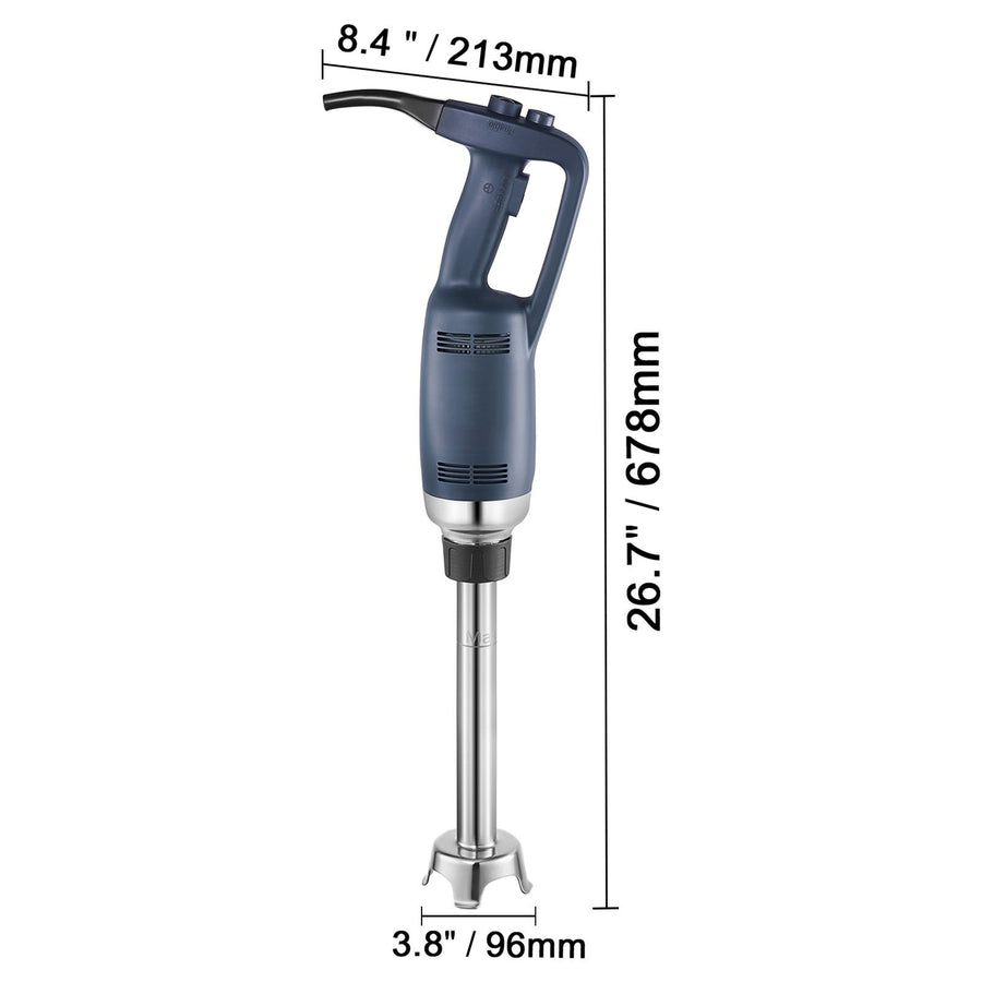 Commercial Immersion Blender, 350W Heavy Duty Hand Mixer, 12 inch Stepless Variable Speed Mixer with Stainless Steel Blade, Multi-Purpose Portable Mixer for Soup, Sauces, Mashed Potatoes, Cream