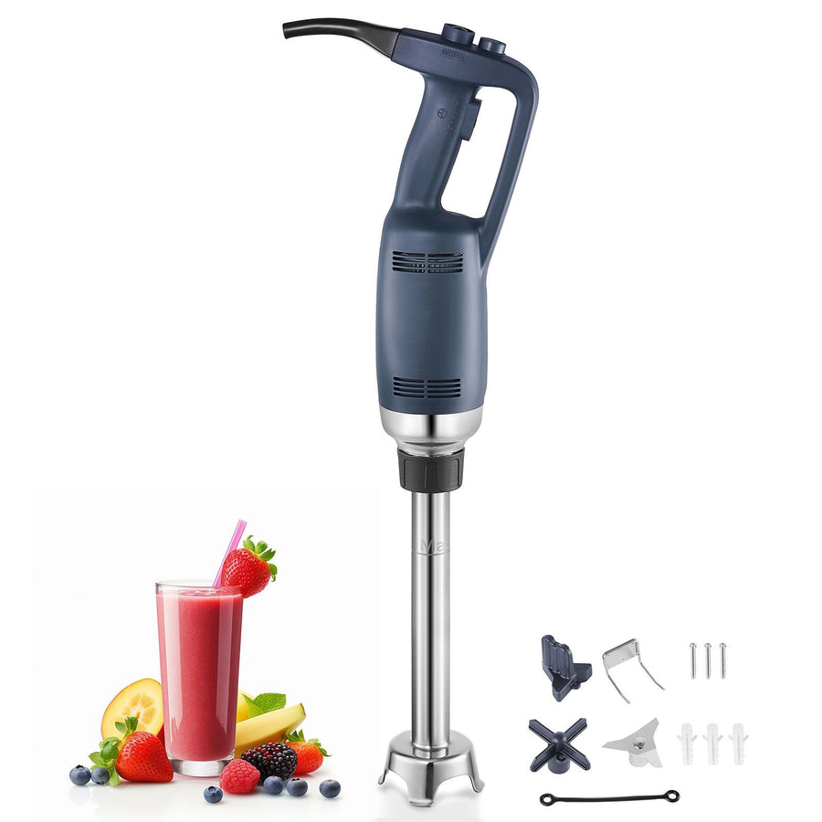 Commercial Immersion Blender, 350W Heavy Duty Hand Mixer, 12 inch Stepless Variable Speed Mixer with Stainless Steel Blade, Multi-Purpose Portable Mixer for Soup, Sauces, Mashed Potatoes, Cream