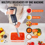 VEVOR Commercial Immersion Blender 500W Heavy Duty Hand Mixer for Soup Sauces - Rear View