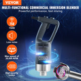 VEVOR Commercial Immersion Blender Heavy Duty Hand Mixer 750W Variable Speed - Front View