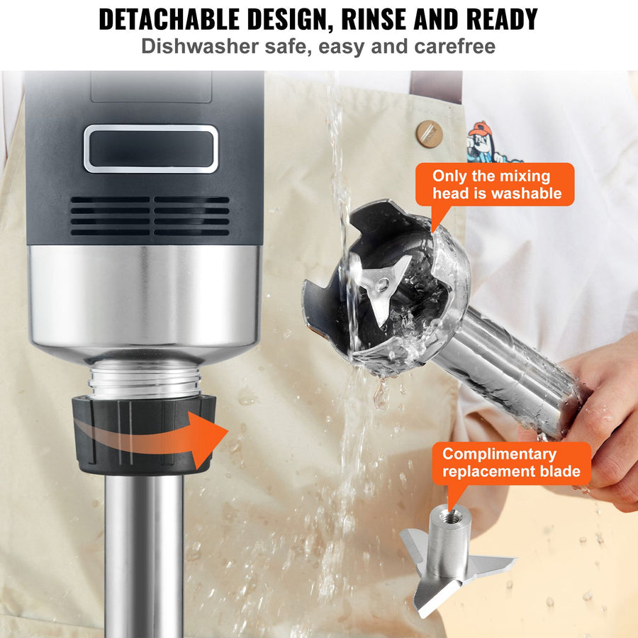 Professional Stick Blender, 500W Powerful Handheld Mixer, Adjustable Speed with Stainless Steel Blade, Versatile Hand Mixer for Soups, Smoothies, Purees, and Baby Food