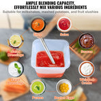 Professional Stick Blender, 500W Powerful Handheld Mixer, Adjustable Speed with Stainless Steel Blade, Versatile Hand Mixer for Soups, Smoothies, Purees, and Baby Food