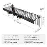VEVOR Tow Behind Landscape Rake, 1.8m Tow Dethatcher with 32 Steel Tines, Lawn Dethatcher Rake Attaches to Category 1, 3 Point Hitch for Tractor, for Leaves, Pine Needles, Straw, and Grass