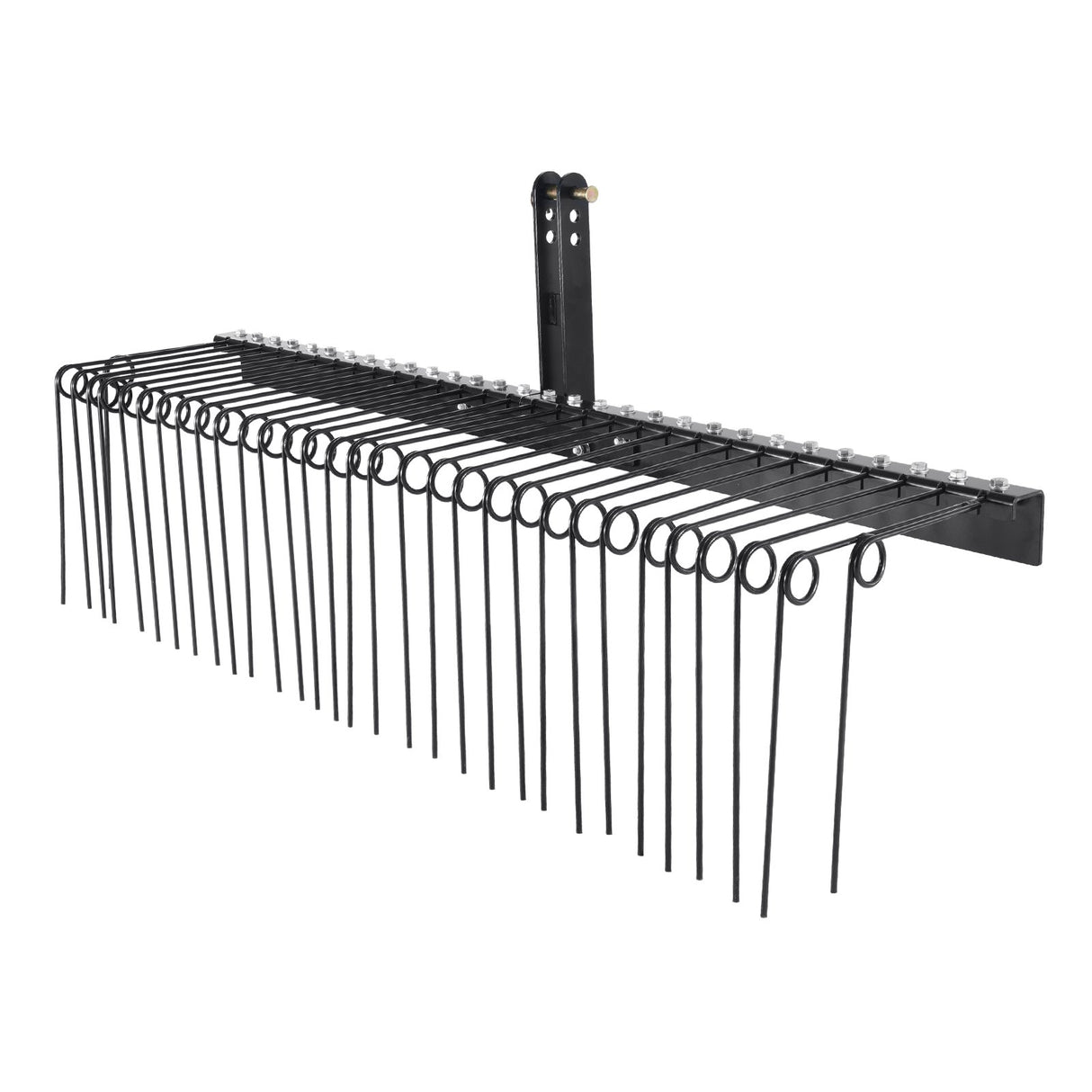 VEVOR Tow Behind Landscape Rake, 1.8m Tow Dethatcher with 32 Steel Tines, Lawn Dethatcher Rake Attaches to Category 1, 3 Point Hitch for Tractor, for Leaves, Pine Needles, Straw, and Grass