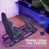 VEVOR Heavy Duty Racing Wheel Stand for Logitech G923/G920/G29 Max330LBS Compact - Side View