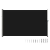 VEVOR Retractable Side Awning, 160X300cm Aluminum Outdoor Privacy Screen, 280g Polyester Water-proof Retractable Patio Screen, UV 30+ Room Divider